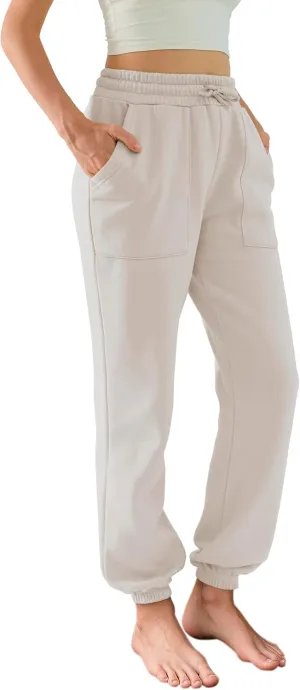 Baggy Sweatpants for Women High Waisted Soft Fleece Lining Sweatpants with Pockets Y2K Joggers Lounge Campus Outfits