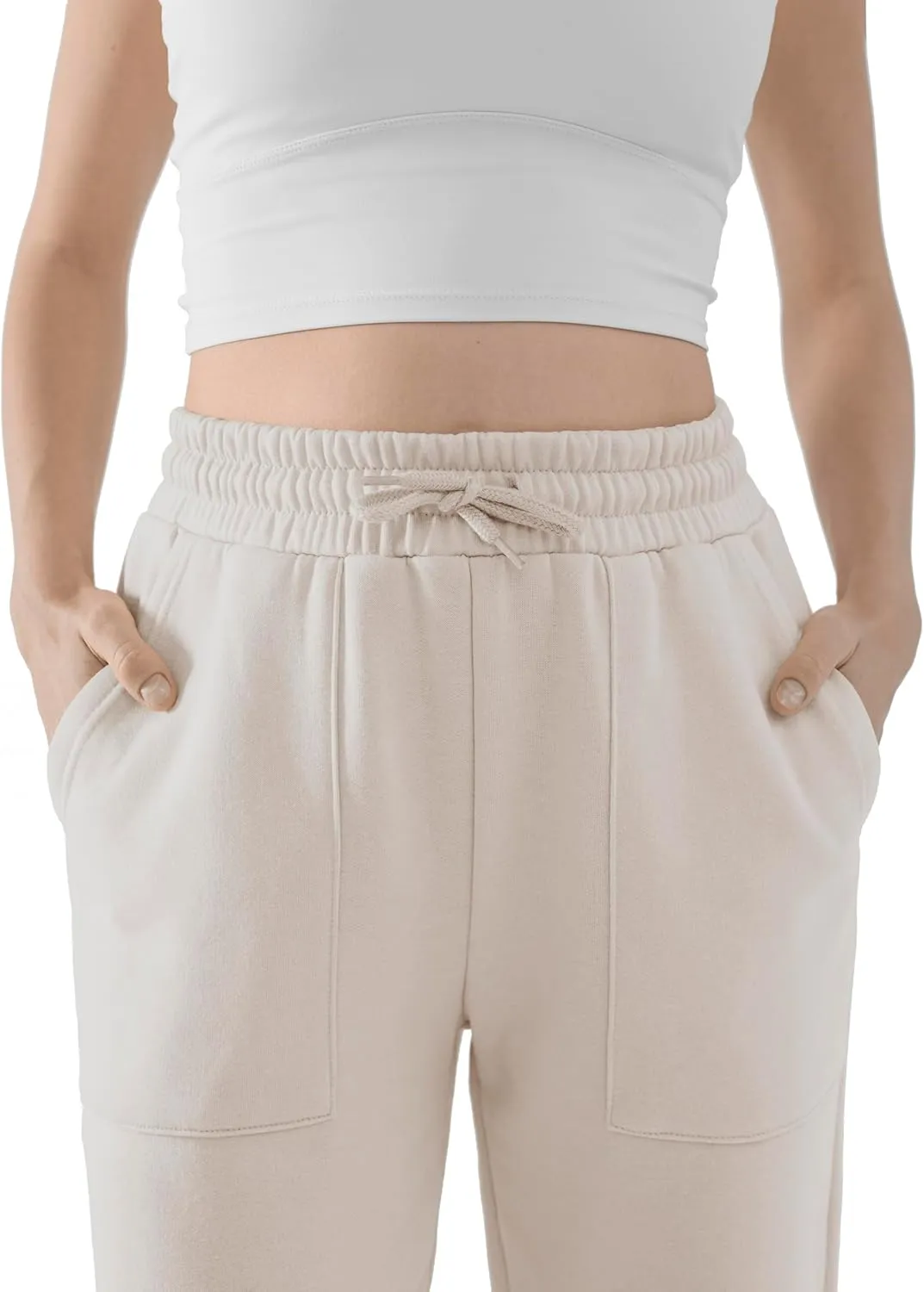 Baggy Sweatpants for Women High Waisted Soft Fleece Lining Sweatpants with Pockets Y2K Joggers Lounge Campus Outfits