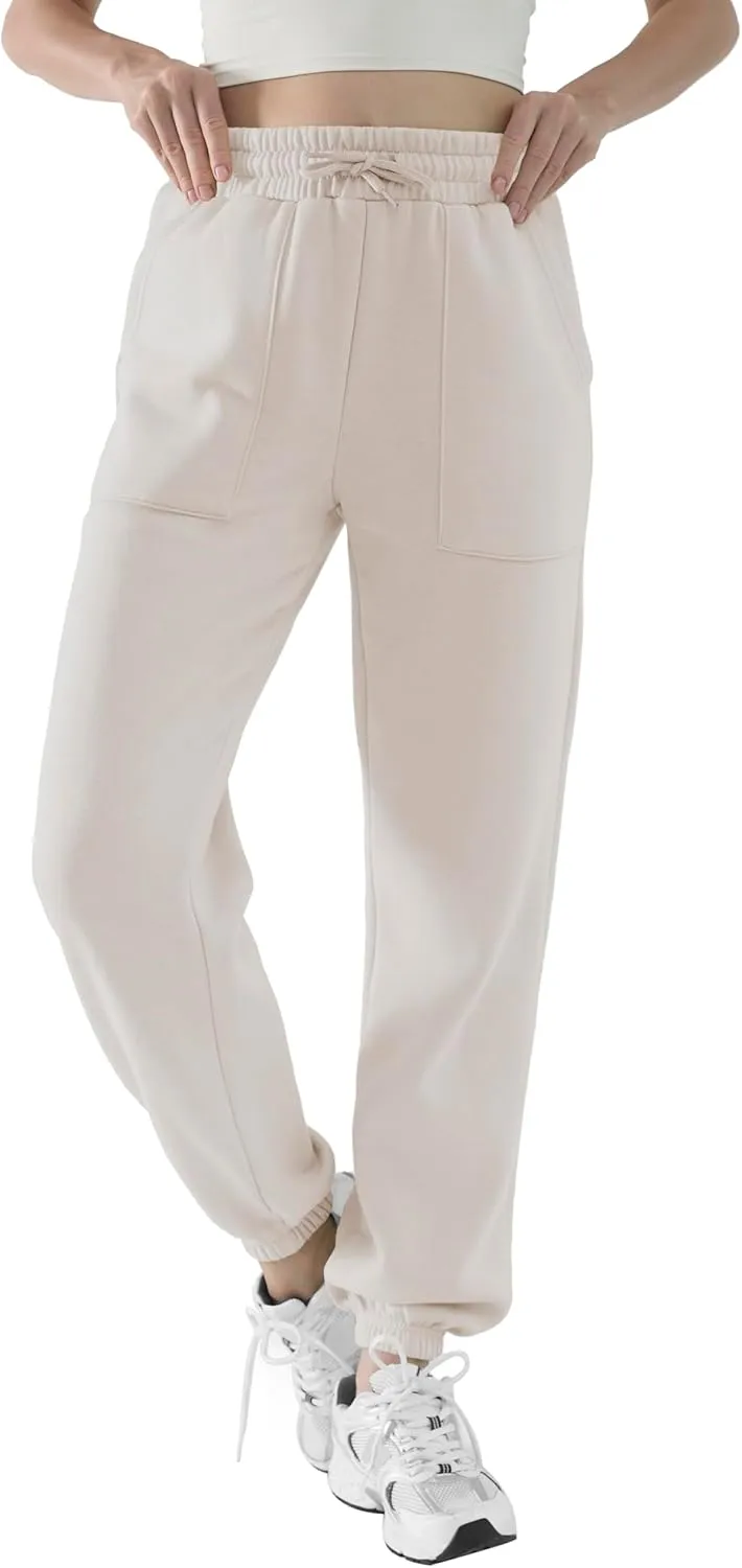 Baggy Sweatpants for Women High Waisted Soft Fleece Lining Sweatpants with Pockets Y2K Joggers Lounge Campus Outfits