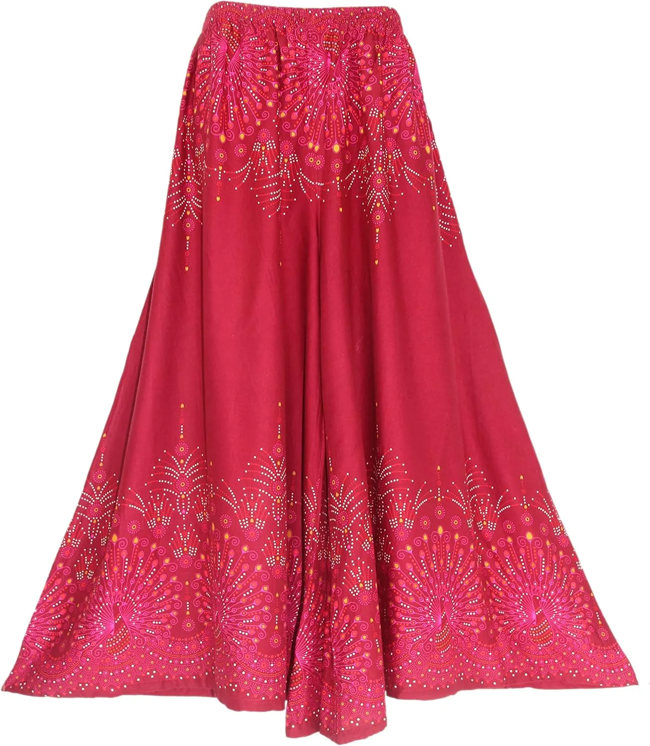 Beautybatik Women Wide Leg Palazzo Pants Plus Size Hippie Bohemian Flora Printed 1X 2X 3X