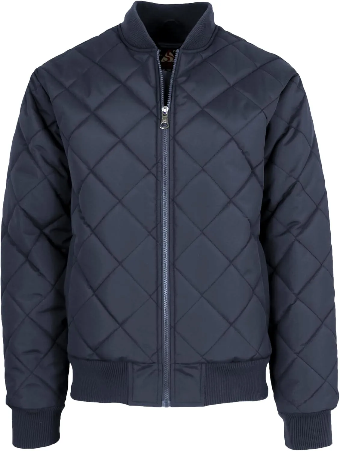 Galaxy by Harvic Men's Heavyweight Dimond Quilted Bomber Jacket Varsity Coat with Pockets (Sizes, S-2XL)