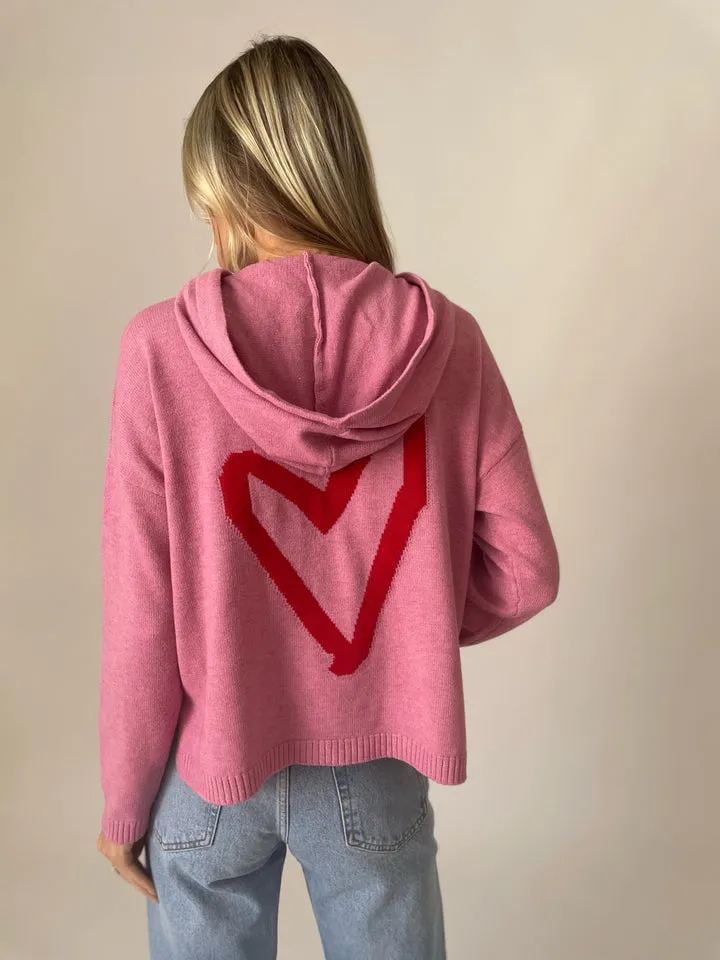 Heartfelt Pink Hoodie