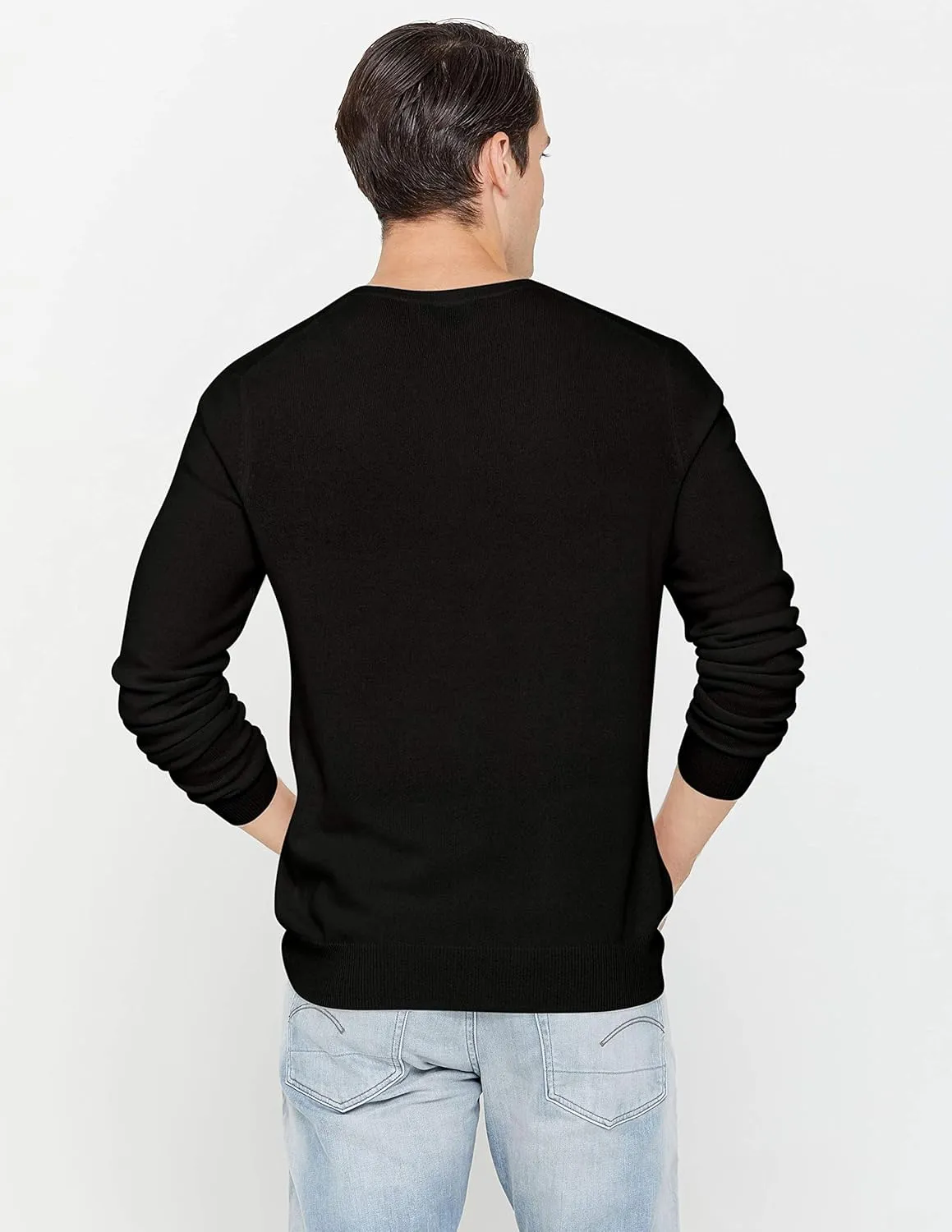 State Cashmere Men's Essential Crewneck Sweater 100% Pure Cashmere Classic Long Sleeve Pullover