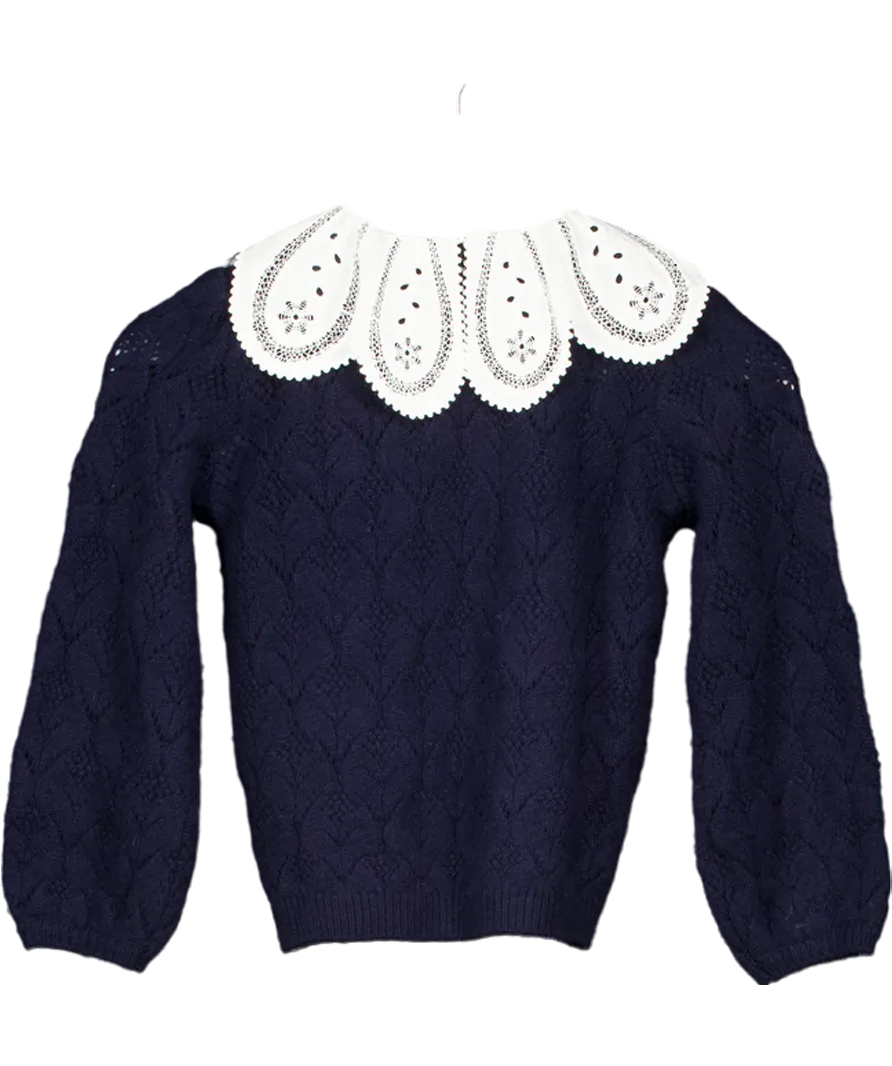 Tartine et Chocolat Blue Jardin D Hiver Marine Sweater 8 Years