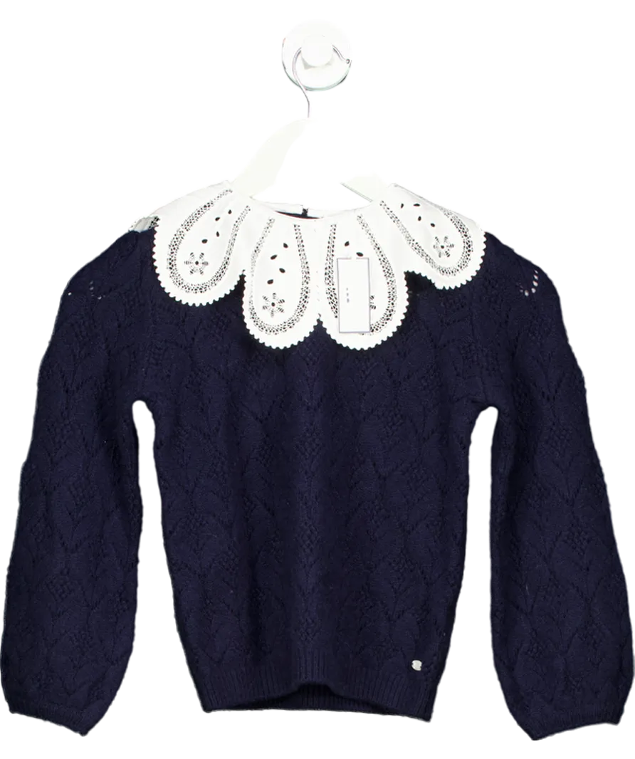 Tartine et Chocolat Blue Jardin D Hiver Marine Sweater 8 Years