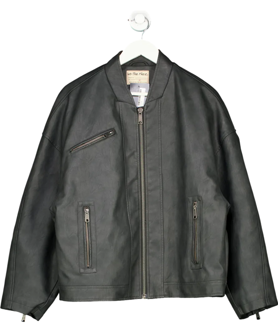 We The Free Black Vinny Vegan Bomber Jacket UK S