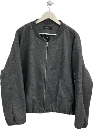 White Fox Grey Rainy Day's Bomber Jacket Charcoal UK L/XL