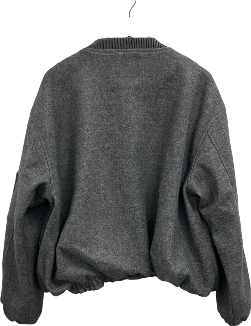 White Fox Grey Rainy Day's Bomber Jacket Charcoal UK L/XL