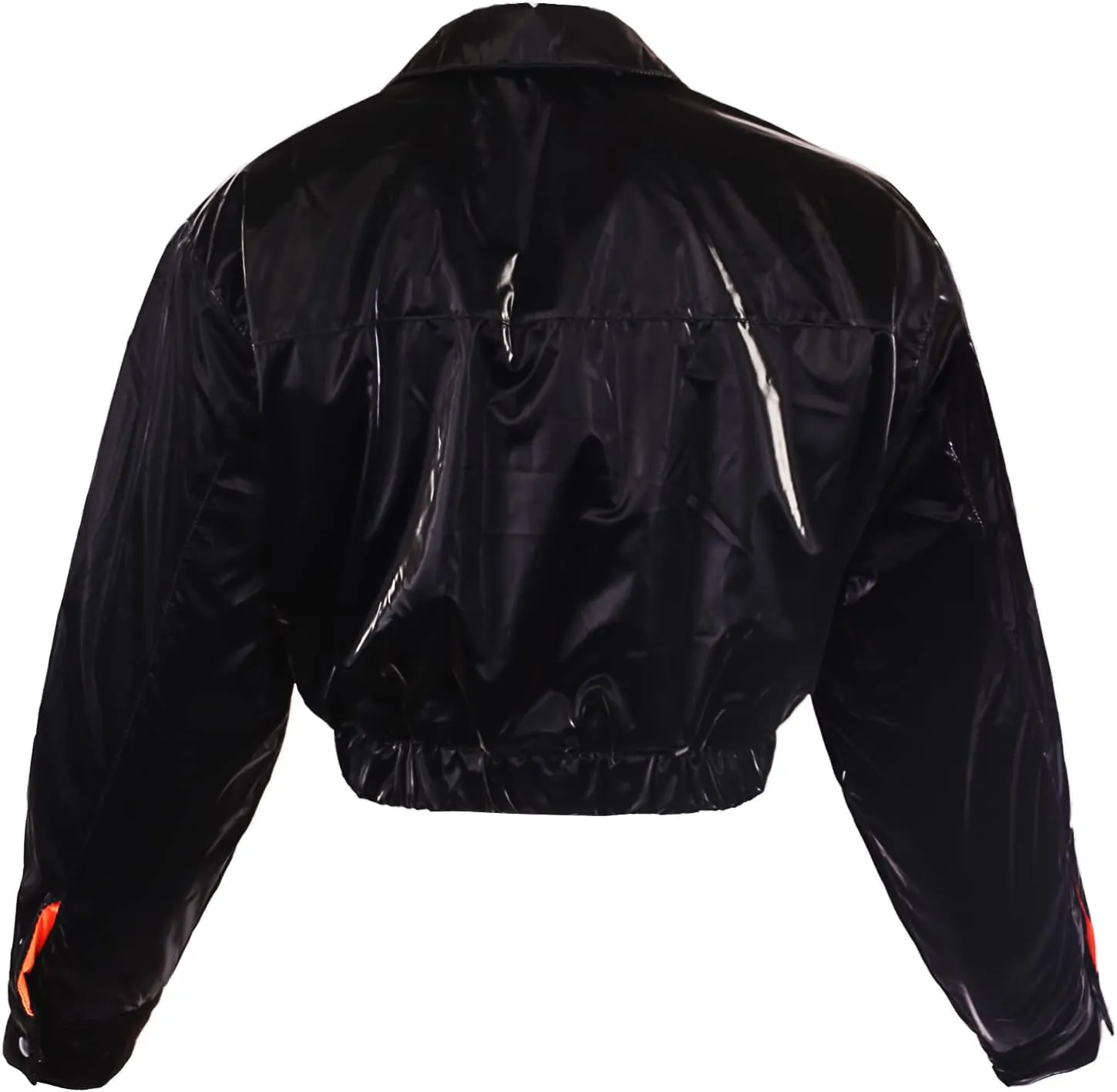 Women's Cropped Front Two Pocket Snap Quilted Padding Bomber Jacket